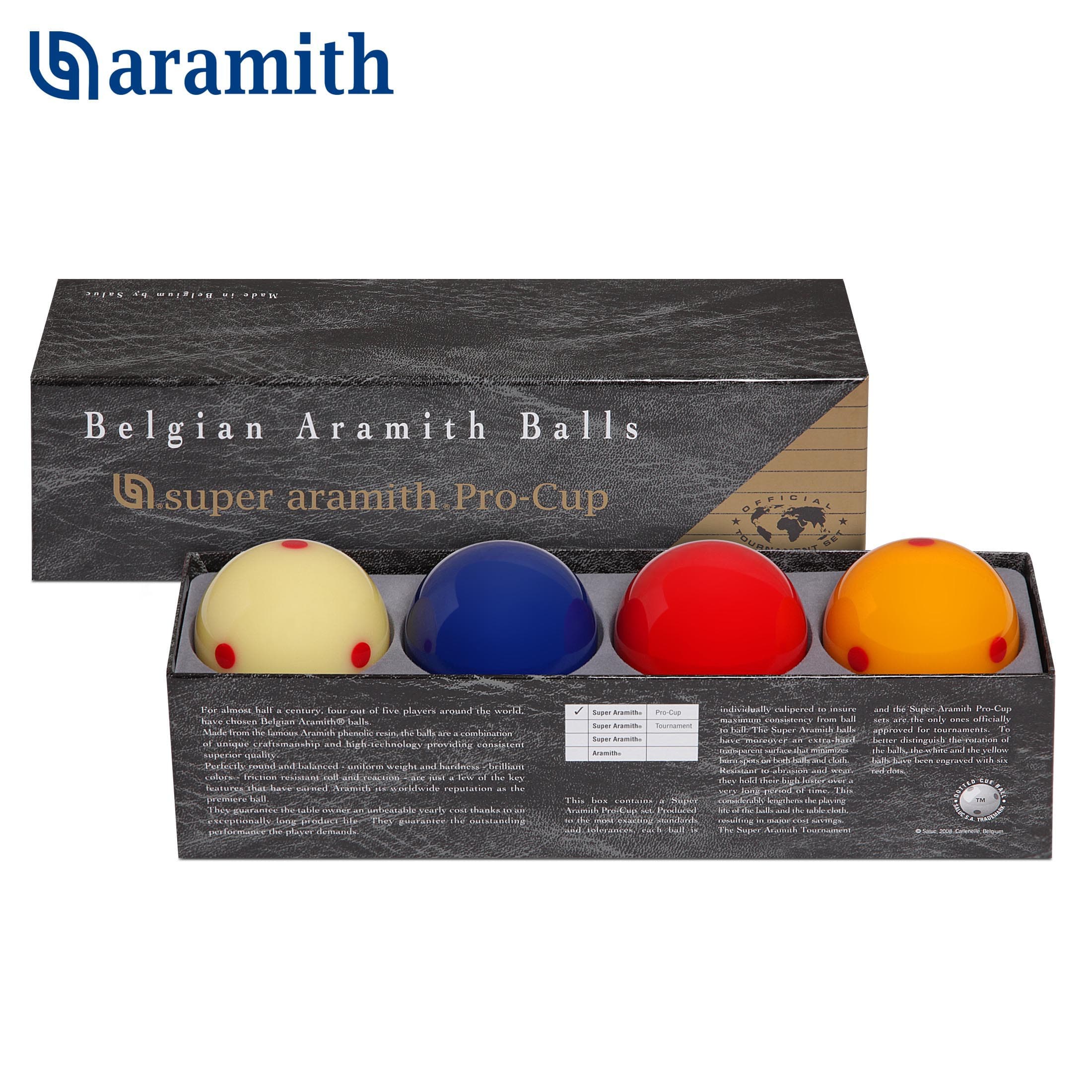 Шары Super Aramith Pro-Cup Carom ø61,5мм 4шара