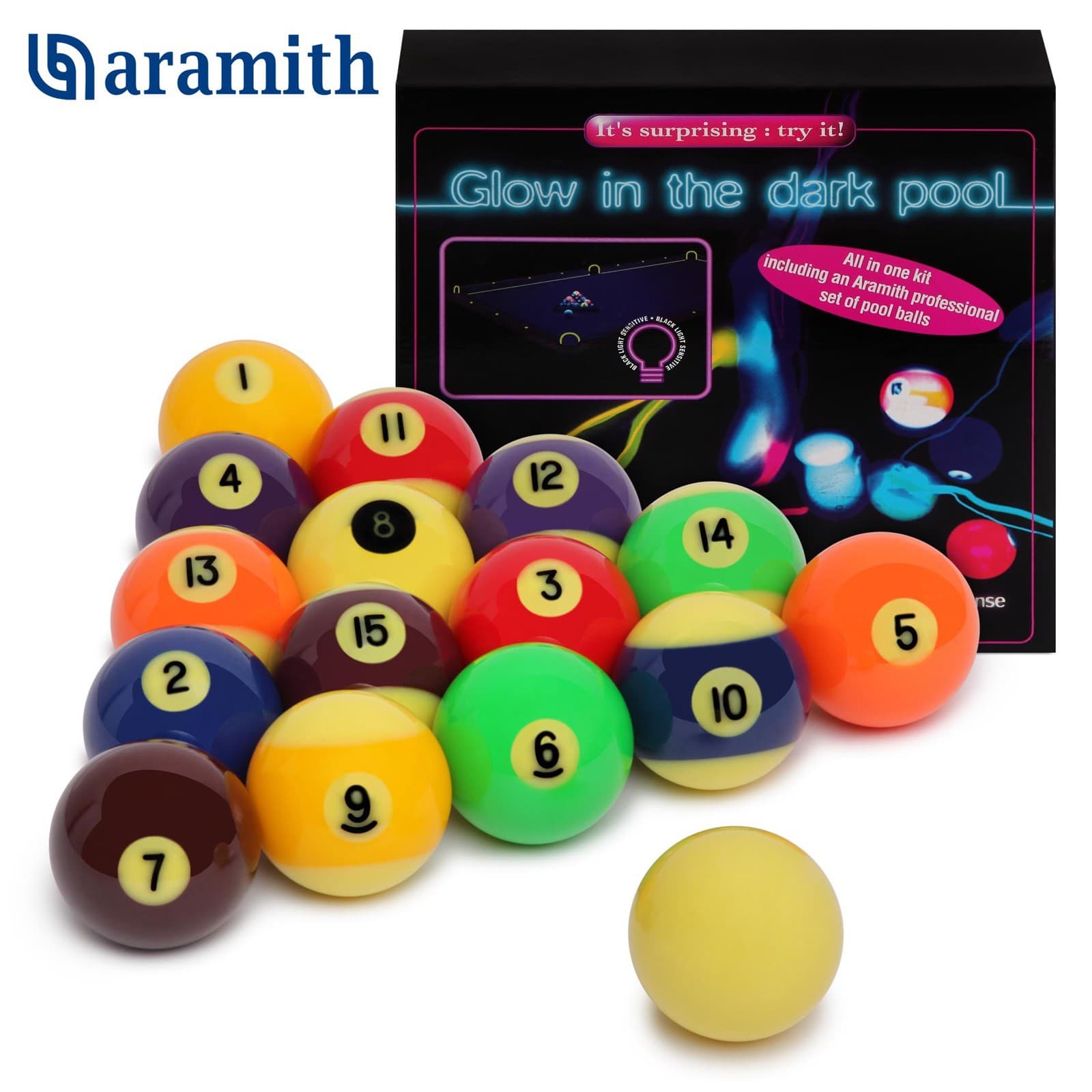 Набор аксессуаров Aramith Glow in the Dark Kit Pro Pool ø57,2мм