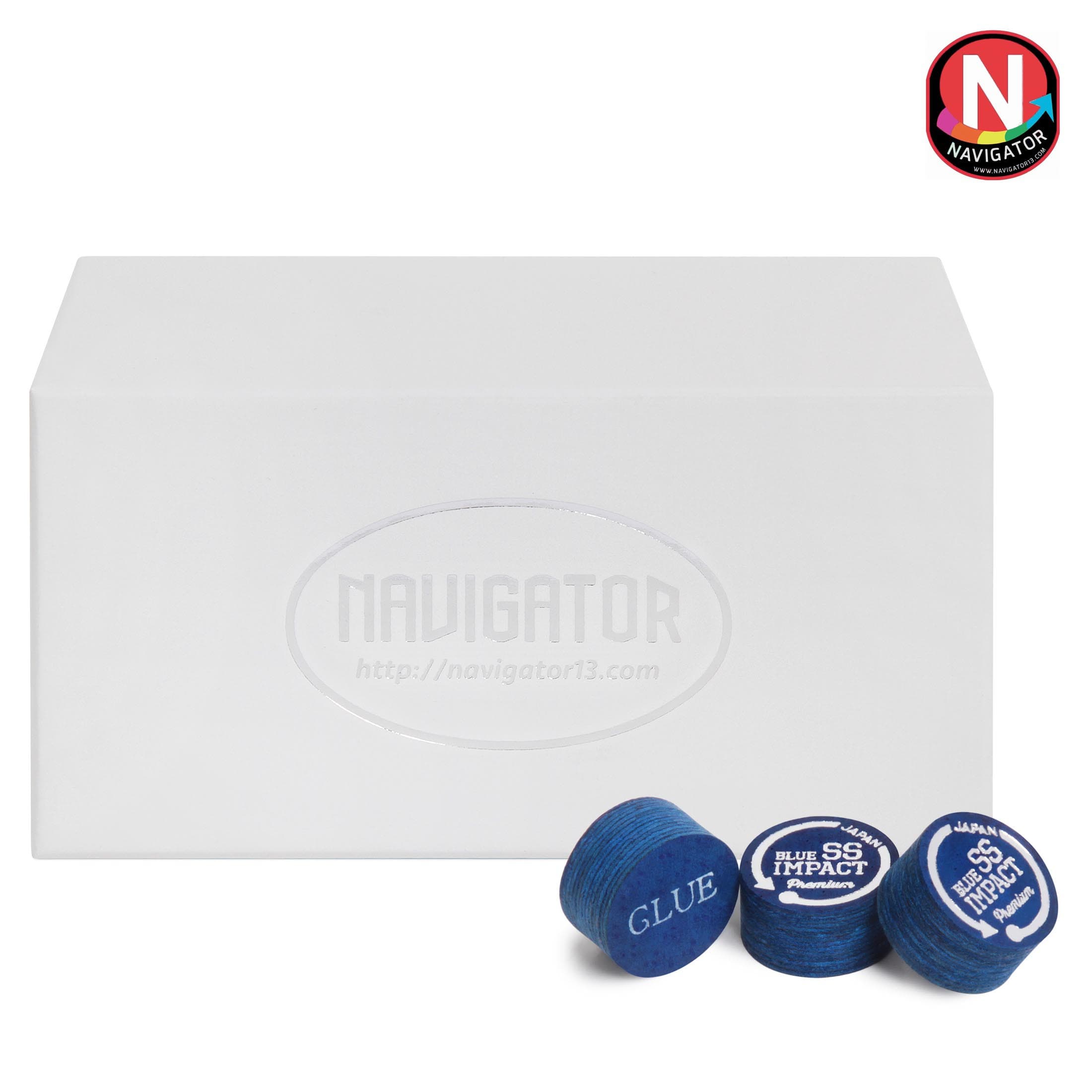 Наклейка для кия Navigator Blue Impact ø14мм Premium Super Soft 1шт.