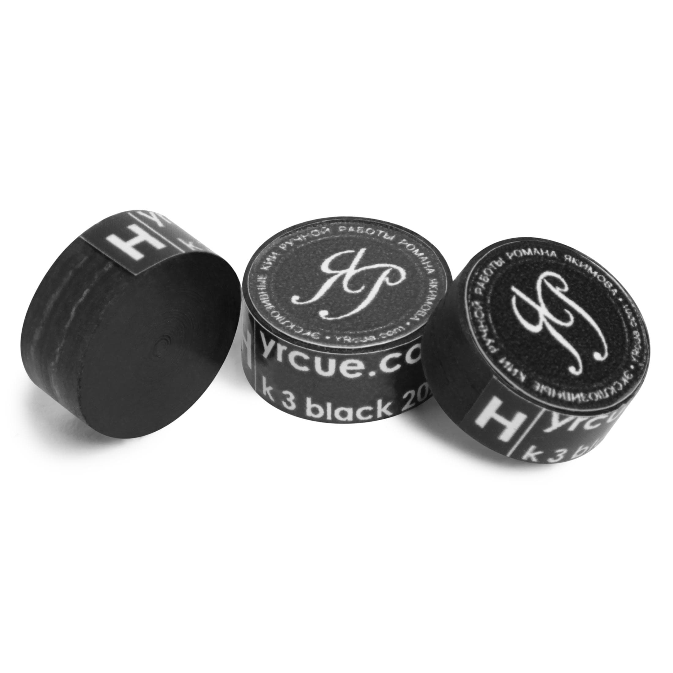 Наклейка для кия Р. Якимова Hk 3 Black ø13,5мм Hard в индивидуальной упаковке  1шт.