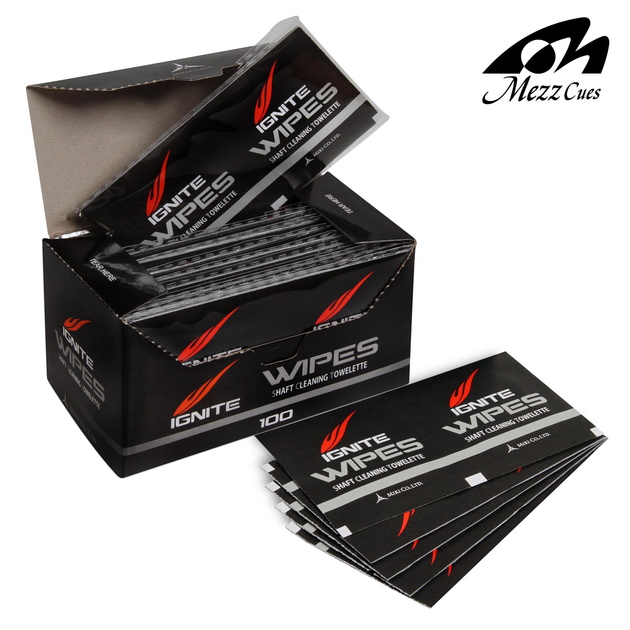 Салфетка для чистки кия Mezz Ignite Wipes Shaft Cleaning 10шт.