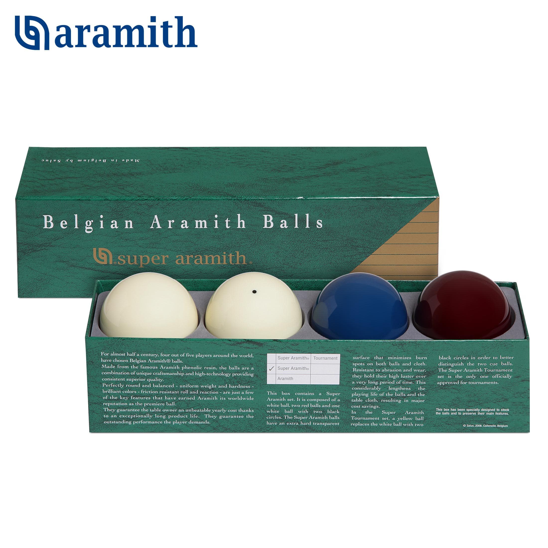 Шары Super Aramith Carom ø61,5мм 4шара