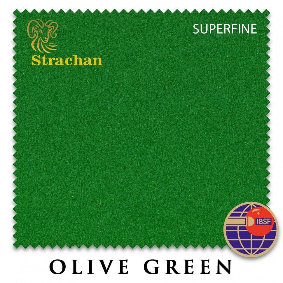 Сукно Strachan Superfine Anti-kick Snooker 193см Olive Green